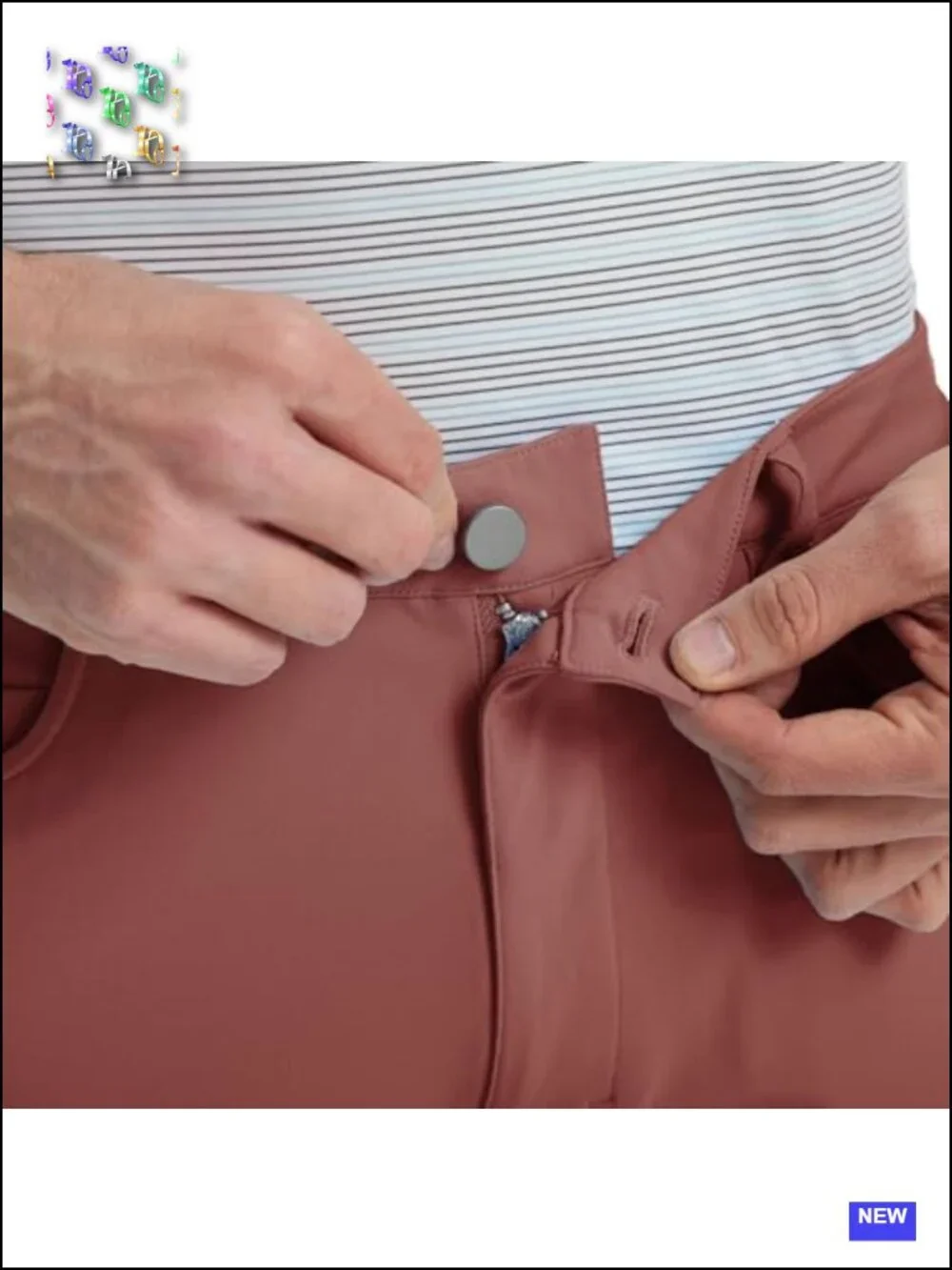 Men's Golf Pants Lightweight Moisture Wicking Stretch Flat Front Dress Pants